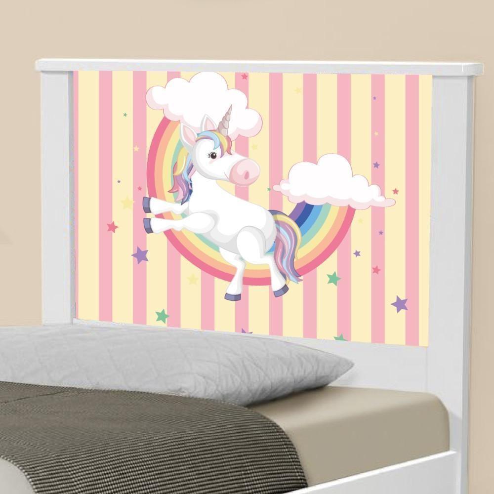 Cama Solteiro Adesivada Unicórnio Meigo Com Colchão - 4