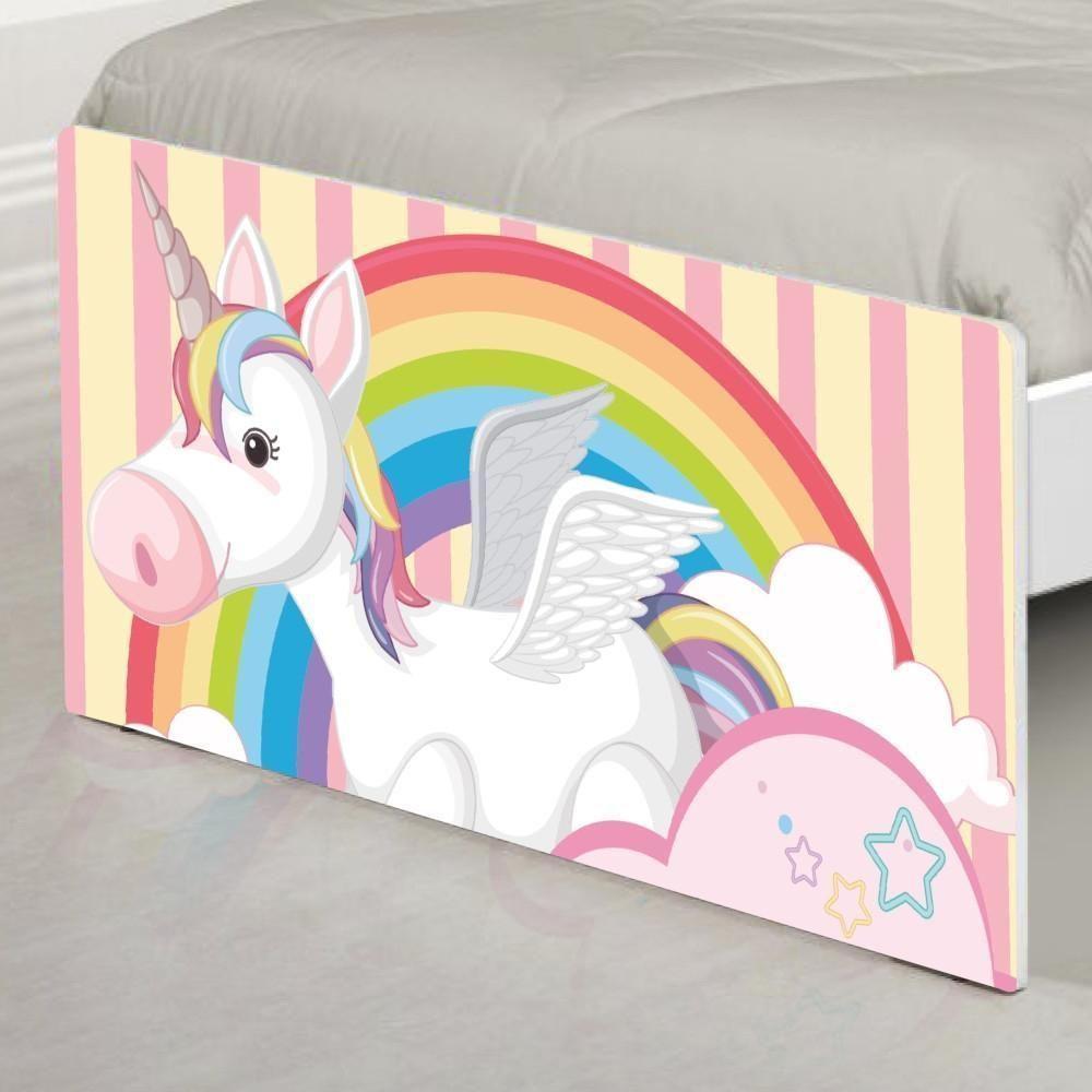 Cama Solteiro Adesivada Unicórnio Meigo Com Colchão - 5