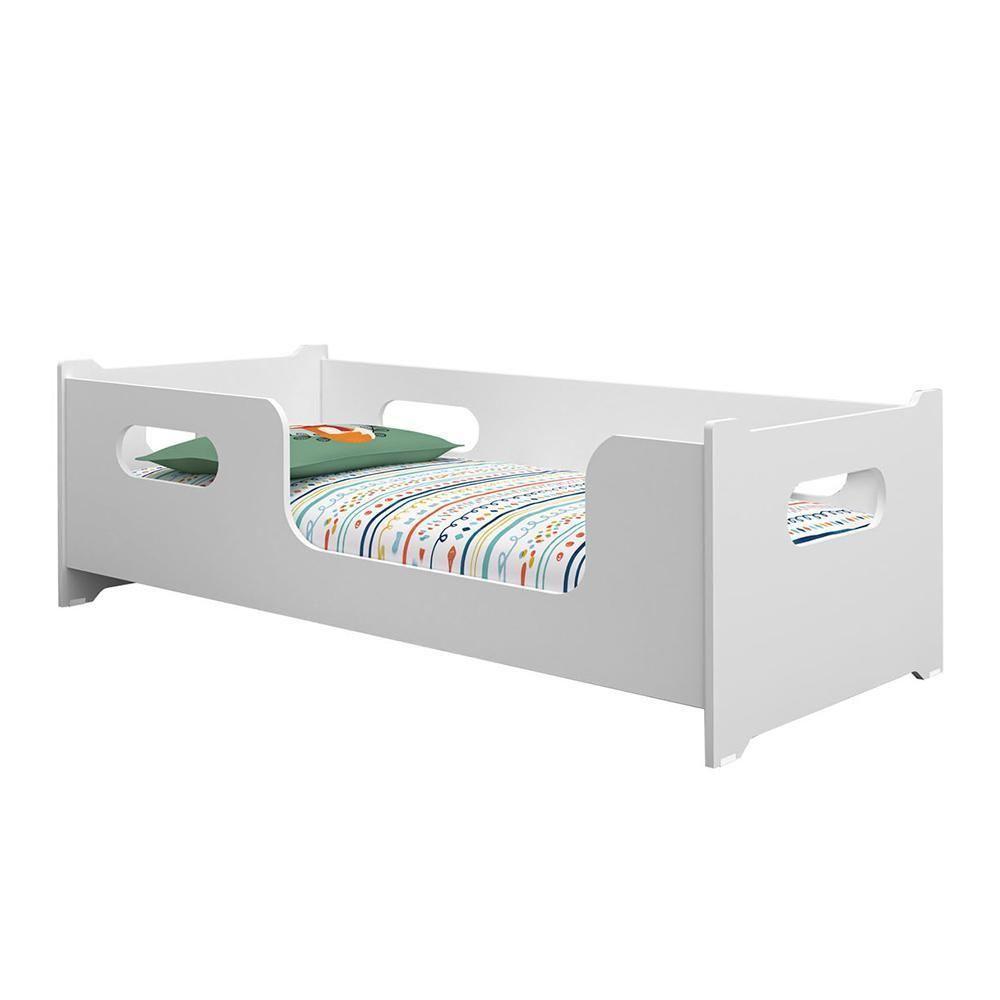 Cama Solteiro Ravena Branca Com Colchão - 3