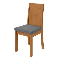 Conjunto Mesa Celebrare 100cm Tampo Mdf/vidro 4 Cadeiras Athenas Amendoa/off/linho Cinza - 5