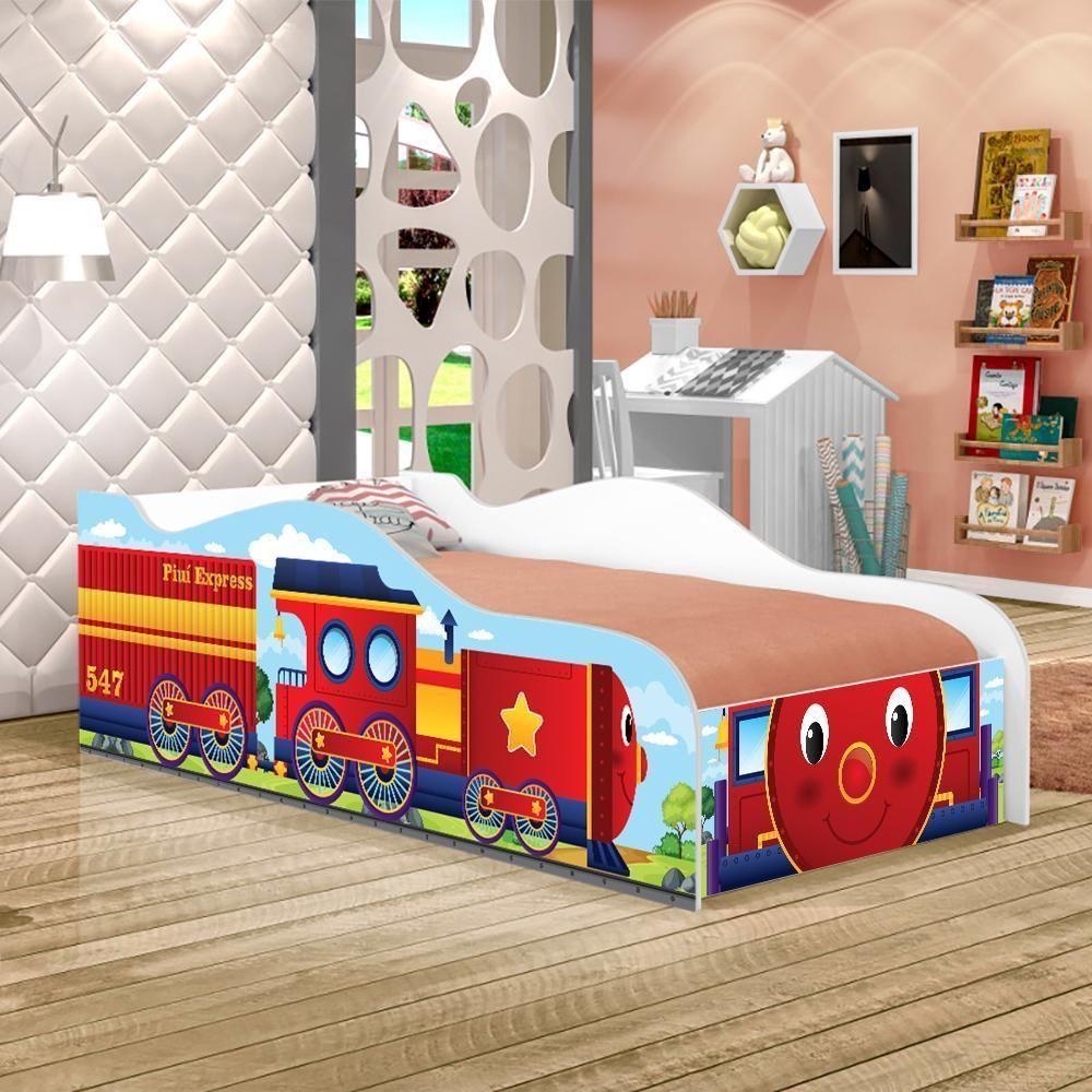 Cama Trenzinho Kids Infantil Com Colchão - 1