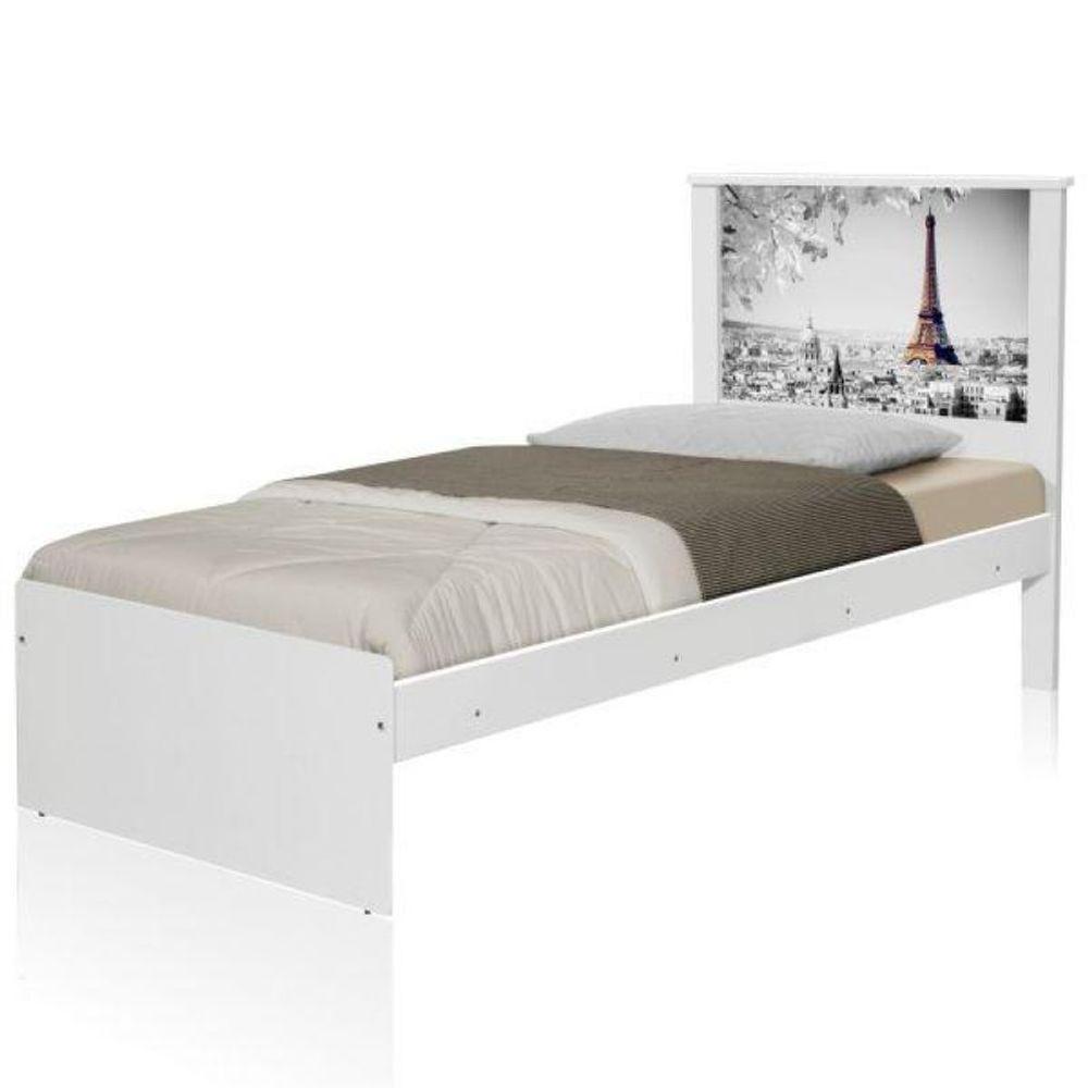 Cama Solteiro Com Cabeceira Cidade Paris - 2