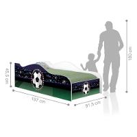 Cama Fun Futebol Bandeiras Solteiro Com Colchão