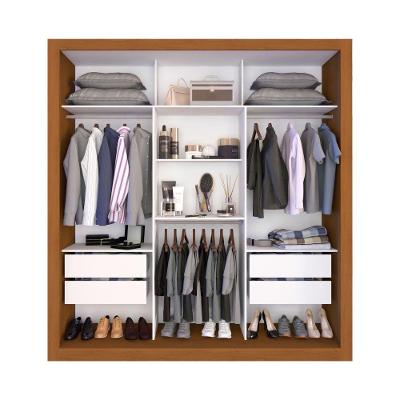 Guarda Roupa Casal Panama 3 Portas de Correr 4 Gavetas Cinamomo MDP-MDF Sallêto Móveis