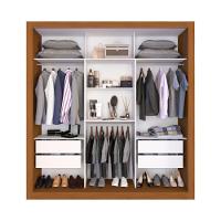 Guarda Roupa Casal 3 Portas 4 Gavetas Panamá Sallêto Móveis Cinamomo Com Off White