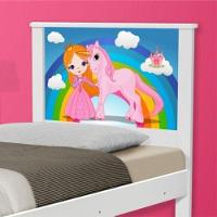 Cama Juvenil Com Cabeceira Barcelona Princesa E Unicórnio - 4
