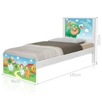 Cama Solteiro Adesivada Fazendinha Com Colchão - 1