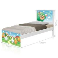 Cama Solteiro Com Cabeceira Barcelona Fazendinha - 1