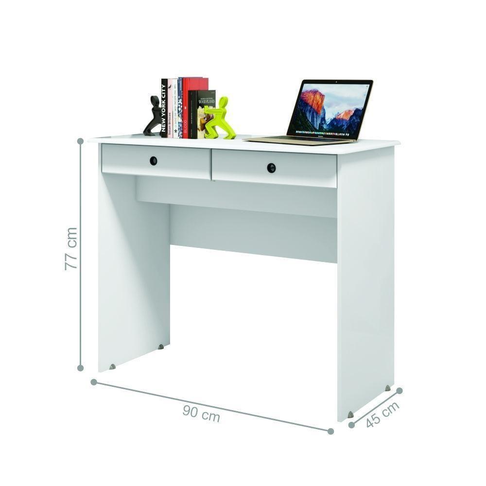 Escrivaninha 2 Gavetas Saturno Branco - 1