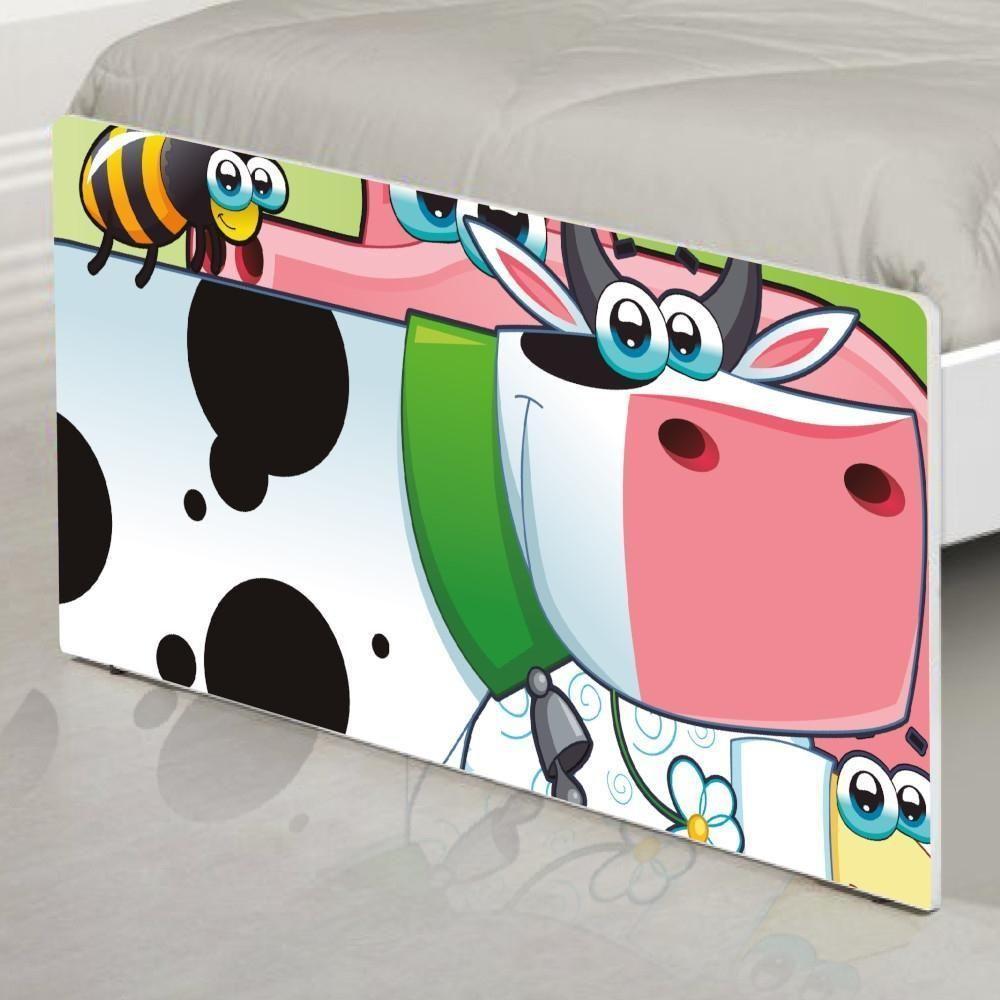 Cama Solteiro Com Cabeceira Adesivada Fazendinha Feliz - 5