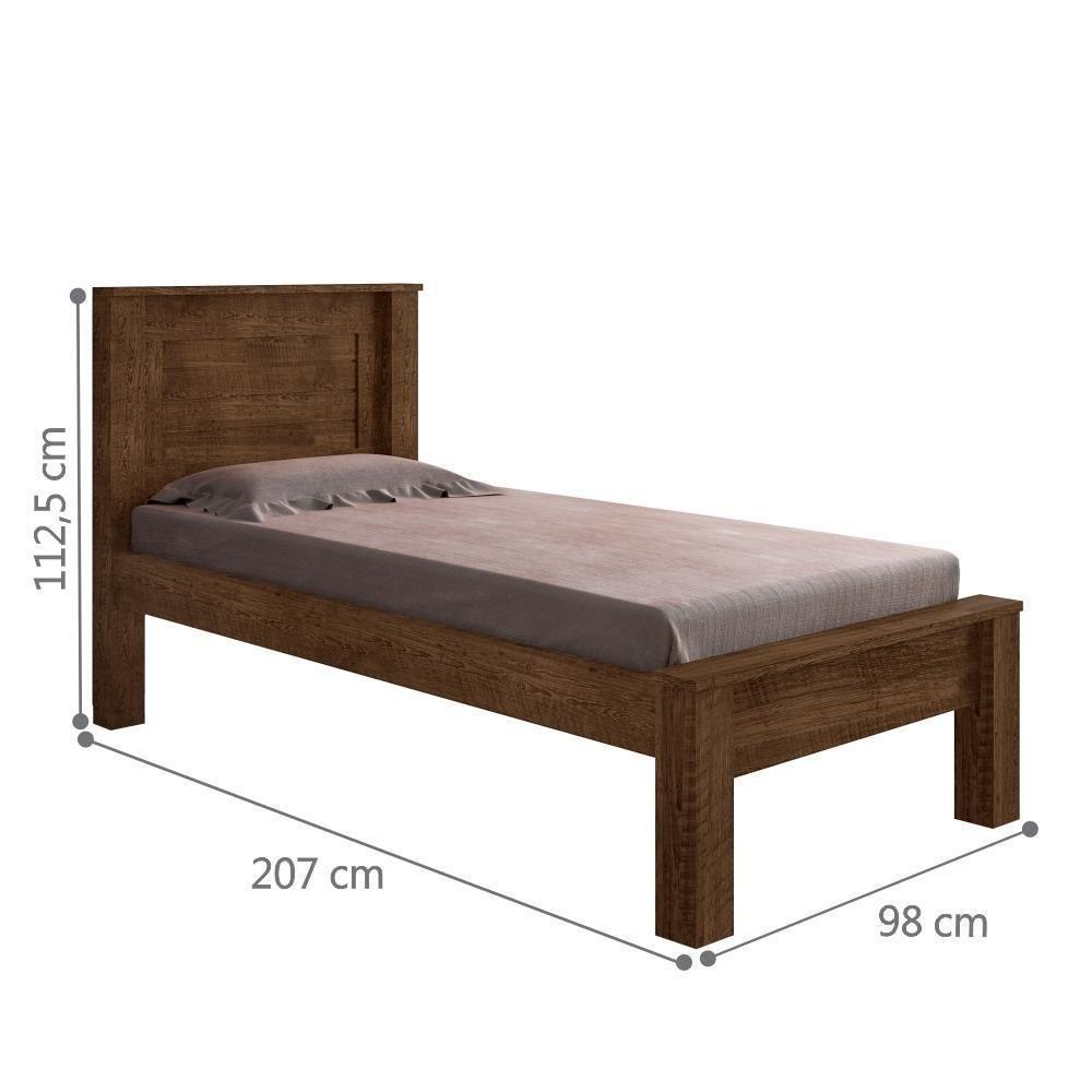 Cama Solteiro Roma Malbec Com Colchão - 3