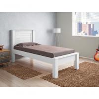 Cama Solteiro Com Cabeceira Roma Branco - 4