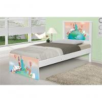 Cama Solteiro Com Cabeceira Adesivada Volta Ao Mundo - 3