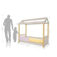 Cama Jéssica Solteiro Branco/rosê Com Led - 2