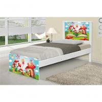 Cama Solteiro Com Cabeceira Adesivada Mundo Das Fadinhas - 3