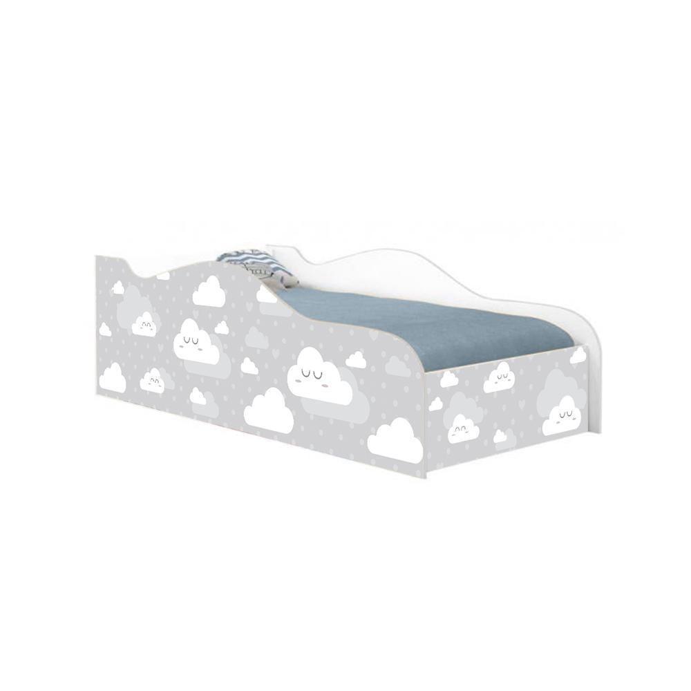 Cama Fun Nuvens Cinza Solteiro - 3