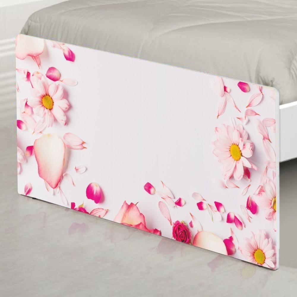 Cama Solteiro Adesivada Rosas Com Colchão - 5