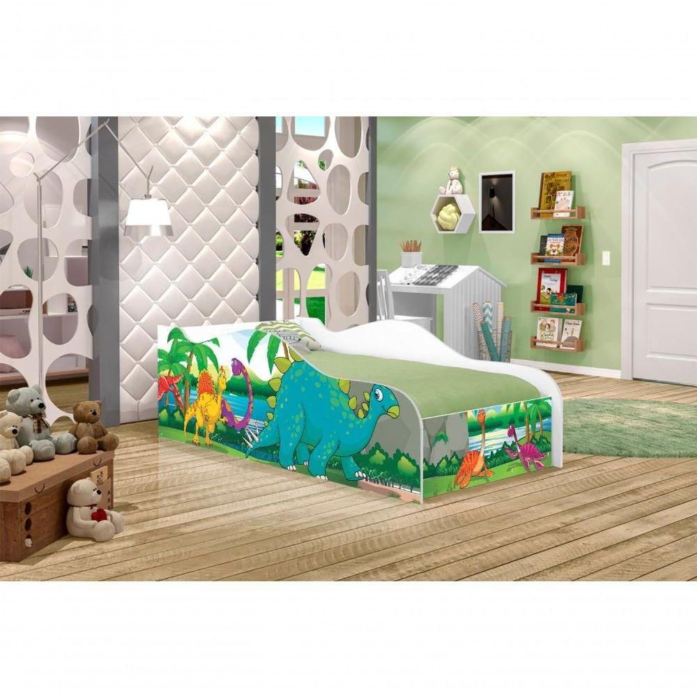 Cama Fun Dinossauro No Lago Solteiro Com Colchão - 5