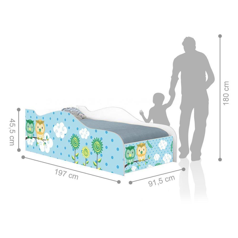 Cama Fun Corujinhas Solteiro Com Colchão - 3