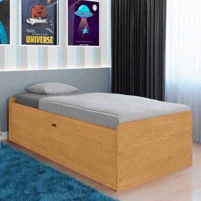 Cama De Solteiro Com Baú Naviraí Naturalle