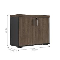 Conjunto Escrivaninha E Balcão Coldfield Charuto Preto - 3