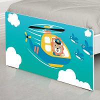 Cama Solteiro Com Cabeceira Adesivada Patrulha Animal - 5