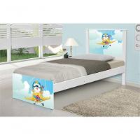 Cama Solteiro Com Cabeceira Adesivada Ursinho Patrulheiro - 3