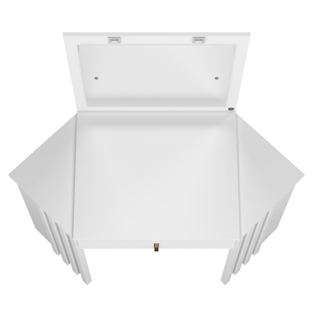 Camarim Ripado Com Led E Espelho Uraí Branco - 3