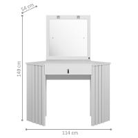Camarim Ripado Com Led E Espelho Uraí Branco - 2