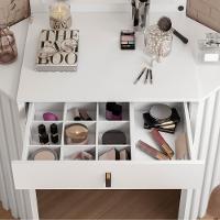 Camarim Ripado Com Led E Espelho Uraí Branco