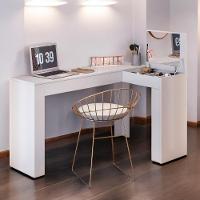 Escrivaninha Penteadeira Justin Branco Fosco - 1