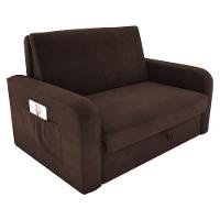 Sofá Cama Com Baú 2 Lugares Harry Suede Marrom - 5