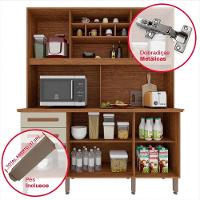 Armário Para Cozinha 6 Portas 2 Gavetas Luna Plus Móveis Imop Cinamomo Com Off White - 7