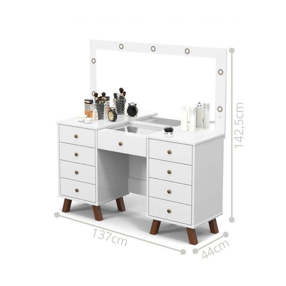 Penteadeira 9 Gavetas Camarim Fernanda Branco - 3