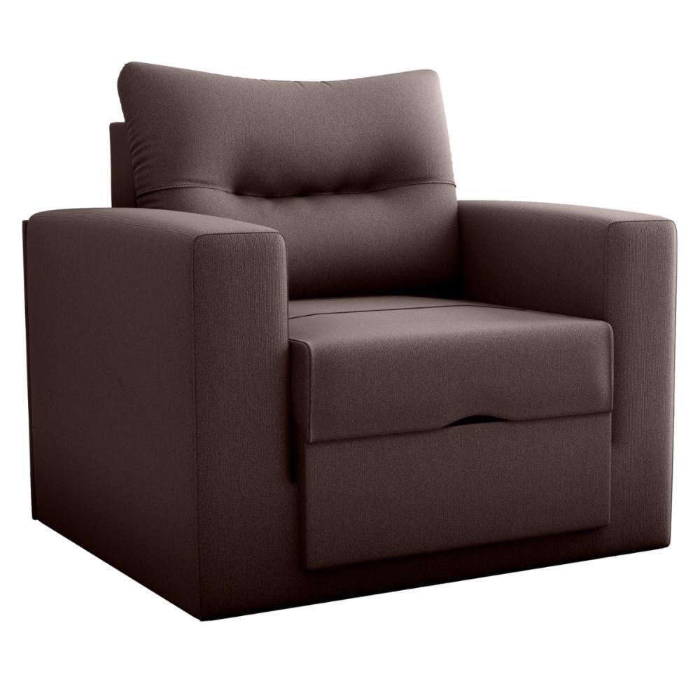 Sofá Cama 1 Lugar Cork Suede Marrom - 4