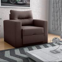 Sofá Cama 1 Lugar Cork Suede Marrom - 1