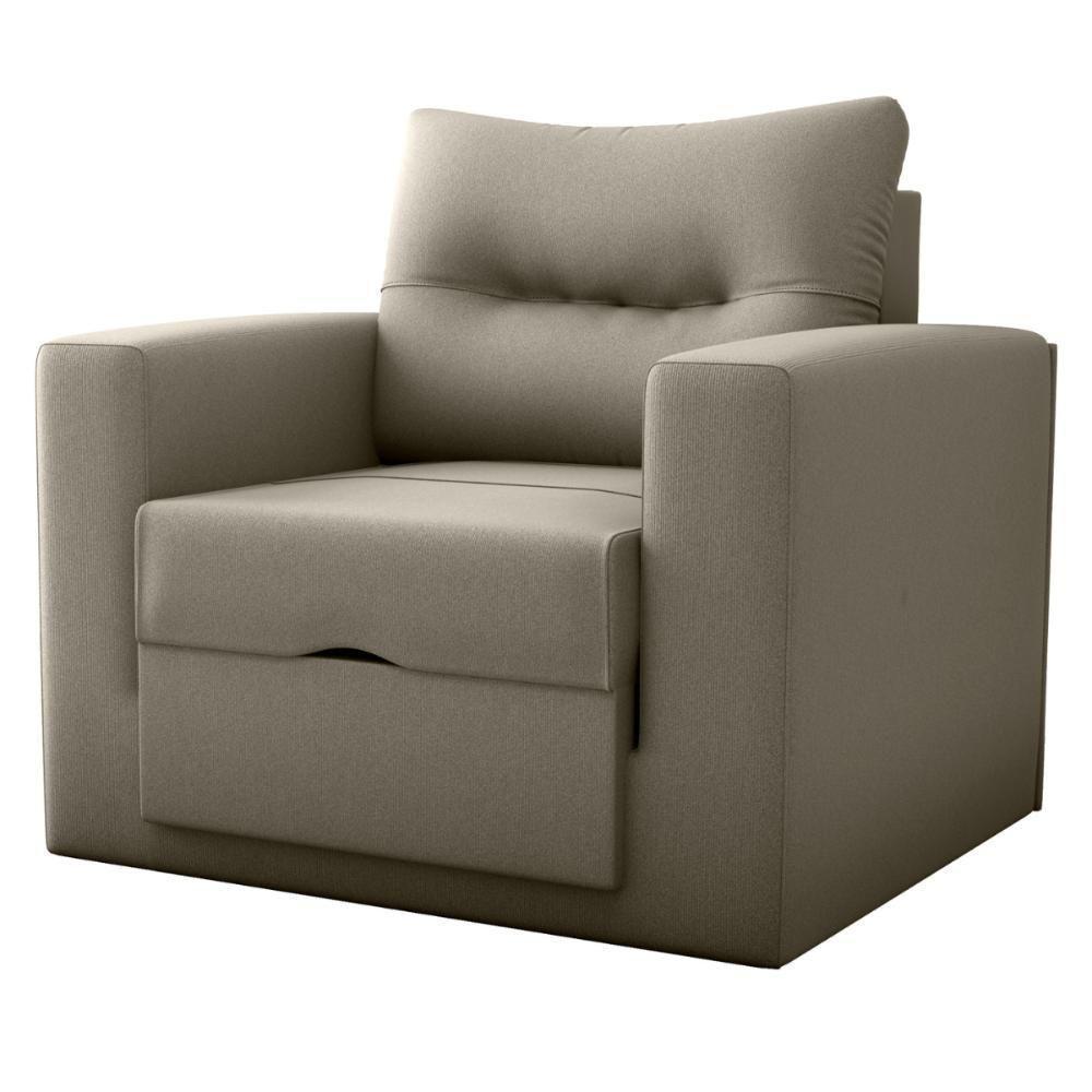 Sofá Cama 1 Lugar Italo Suede Cappuccino - 4