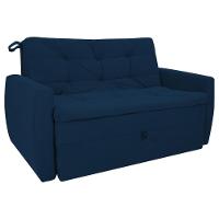 Sofá Cama Para Sala De Estar Dingle Suede Azul - 4