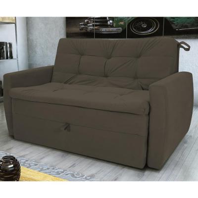 Sofá Cama Para Sala De Estar Hiro Suede Cappuccino