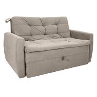 Sofá Cama Para Sala De Estar Hiro Veludo Turkey Cappuccino - 4