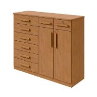 Cômoda Com 8 Gavetas E 2 Portas Estrutura Mdf/mdp Toronto Lopas Amendoa Clean - 1