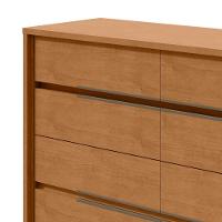 Cômoda Urban Estrutura Mdf Com 8 Gavetas Móveis Lopas Amendoa Clean - 5