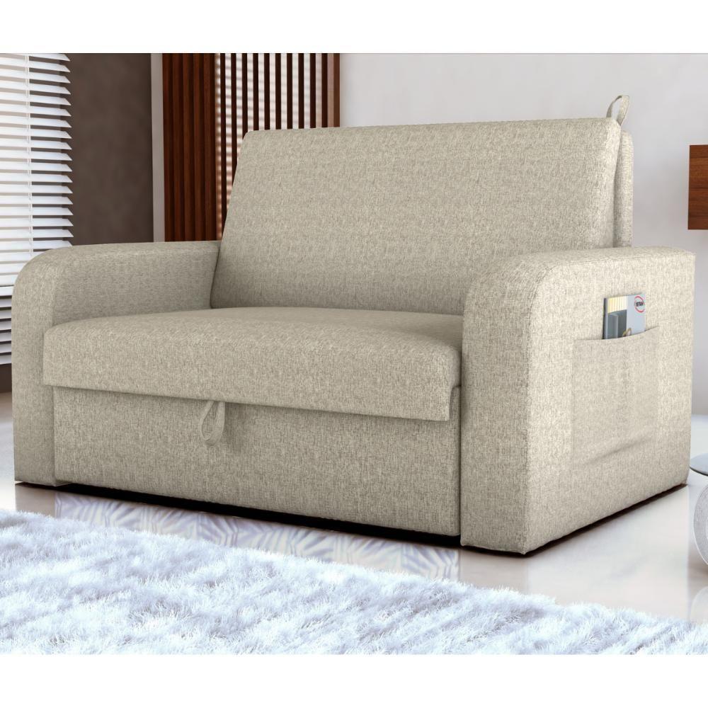 Sofá Cama Com Baú 2 Lugares Harry Linho - 1