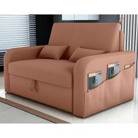 Sofá Cama Com Baú Luka Veludo Ferrugem - 1