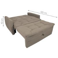 Sofá Cama Para Sala De Estar Dingle Suede Bege - 3