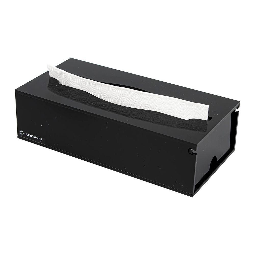 Papeleira Toalheiro Acrílico Porta Toalhas Papel Interfolha Comercial Preto - 1