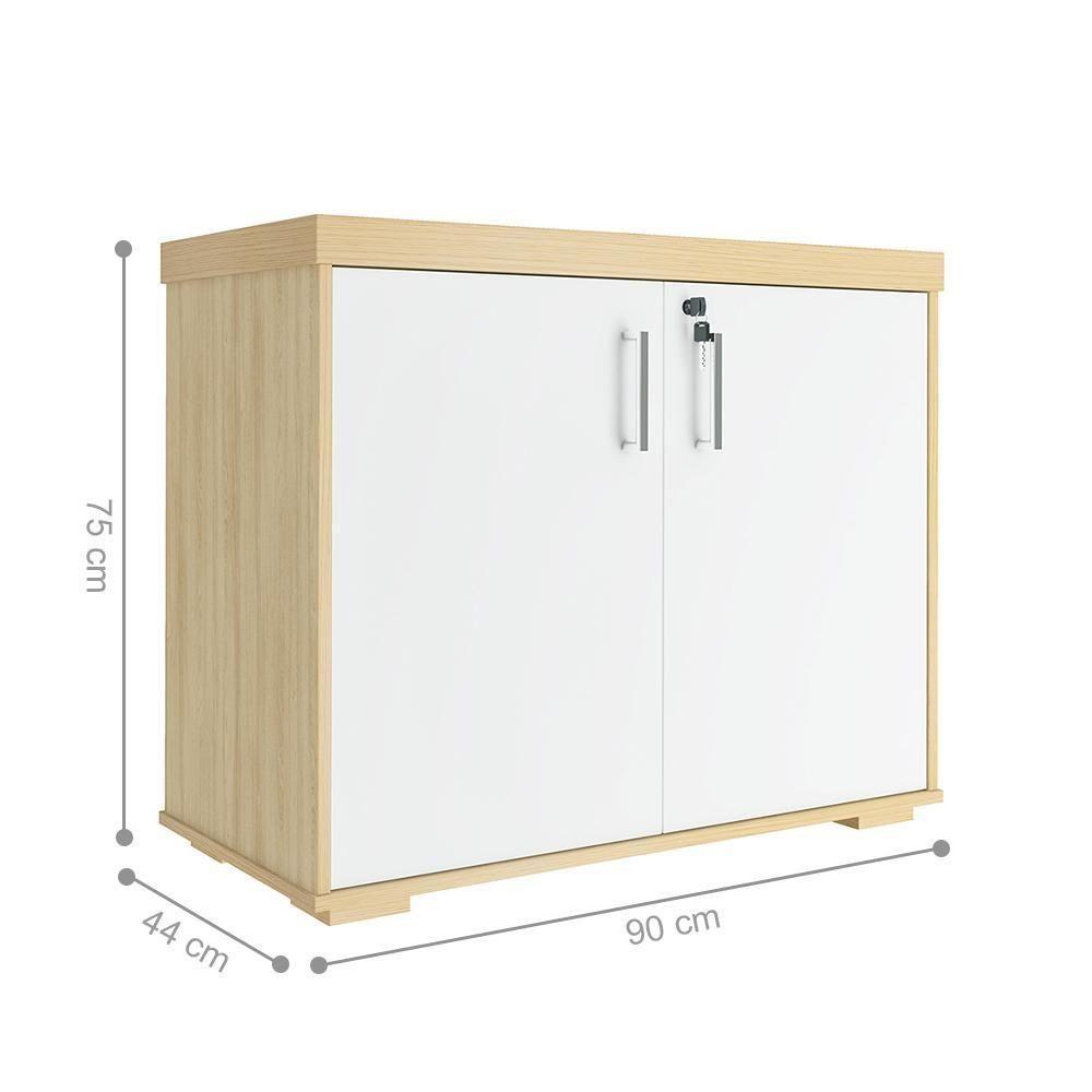 Conjunto Escrivaninha E Balcão Coldfield Carvalho Branco - 3