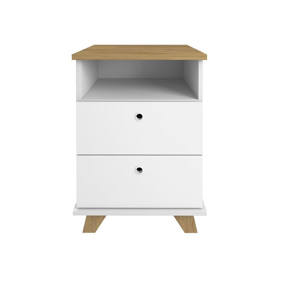 Conjunto Escrivaninha E Gaveteiro Gloucester Olmo Branco - 5