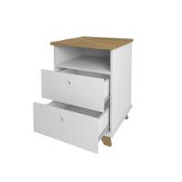 Conjunto Escrivaninha E Gaveteiro Gloucester Olmo Branco - 7