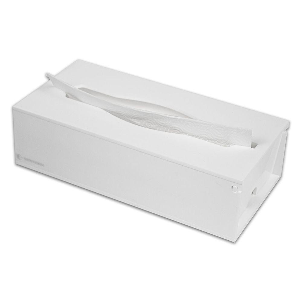 Papeleira Toalheiro Acrílico Porta Toalhas Papel Interfolha Comercial [cor: Branco] - 1